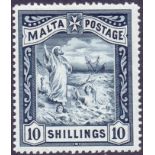 Malta Stamps : 1899 Queen Victoria 10/- Blue Black,