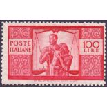 ITALY STAMPS : 1946 100L Rose Mint,