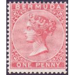 Bermuda stamps : 1876 Queen Victoria 1d Rose Red,