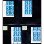 Great Britain Stamps : Four 4p cylinder blocks of 6 unmounted mint,