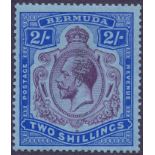 Bermuda Stamps : 1931 George V 2/- Purple Blue and Grey Blue,