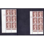 Great Britain Stamps : Six 5p cylinder blocks of 6,