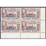 Falklands Stamps - Graham Land 1944 6d Blue Black and Brown,