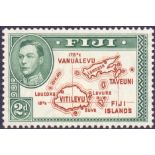 FIJI STAMPS : 1938 GVI 2d Brown and Green Die I.