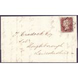 GREAT BRITAIN POSTAL HISTORY : 1843 plate 30 Penny Red,