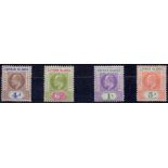 CAYMAN ISLANDS STAMPS : 1907 EDVII mounted mint set of 4 to 5/- SG 13-16 Cat £300