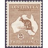 AUSTRALIA STAMPS : 1913 GV 2/- Brown,