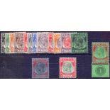 STRAITS SETTLEMENTS 1936 GV lightly mounted mint set to $5.