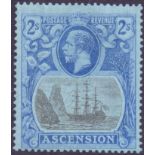 ASCENSION STAMPS : 1924 GV 2/- Grey Black and Blue,