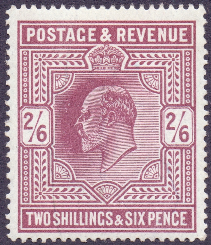 GREAT BRITAIN STAMPS : GB : 1911 2/6 Dull Reddish Purple,