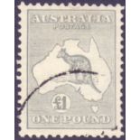 AUSTRALIAN STAMPS : 1935 GV £1 Grey,