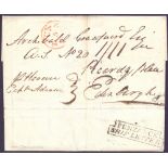 GREAT BRITAIN POSTAL HISTORY : PENZANCE, 1822 entire sent from Green Island,