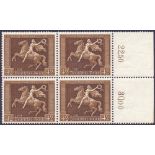 GERMANY STAMPS : 1938 42pf + 108pf Brown Ribbon of Germany unmounted mint block of 4 SG 659 Cat