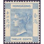 Hong Kong Stamps : 1900 Queen Victoria 12c Blue,