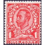 Great Britain Stamps : 1912 George V 1d Scarlet with NO CROSS ON CROWN,