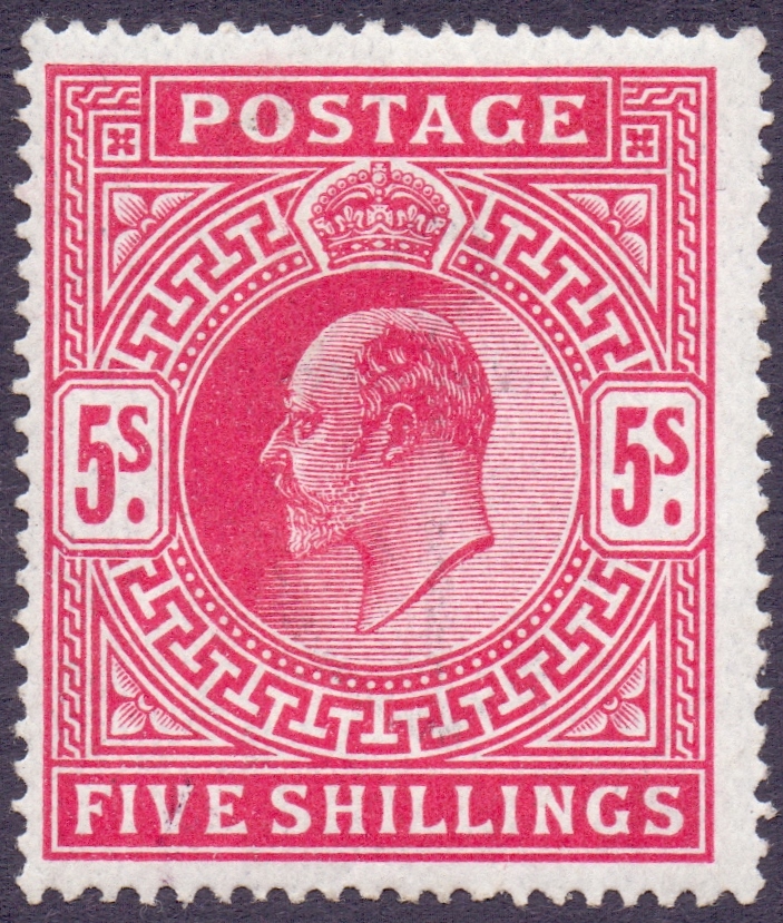 GREAT BRITAIN STAMPS : GB : 1912 5/- Carmine,