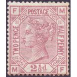 GREAT BRITAIN STAMPS : GB : 1878 1/2d Rosy Mauve plate 11,
