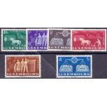 LUXEMBOURG STAMPS : 1951 mounted mint set to 4fr SG 543-548 Cat £300