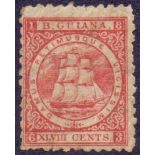 BRITISH GUIANA STAMPS : 1863 48c Red,