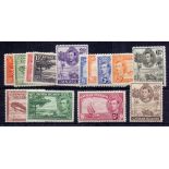 CAYMAN ISLANDS STAMPS : 1938 GVI unmounted mint set of 14 to 10/- SG 115-126a