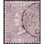 Great Britain Stamps : 1865 6d Lilac plate 5 ,