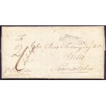 POSTAL HISTORY GREAT BRITAIN : BRISTOL, 1826 entire sent from Parham Lodge, Antigua to Wells,