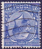 GREAT BRITAIN STAMPS : GB : 1924 2 1/2d Blue fine used with inverted watermark SG 422wi Cat £90