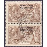 MOROCCO AGENCIES STAMPS : 1914 2/6 Chocolate Brown,