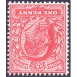 GREAT BRITAIN STAMPS : EDVII 1911 1d Aniline Rose, superb unmounted mint example,