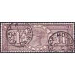 GREAT BRITAIN STAMPS : 1884 £1 Brown Lilac, Superb used example , great colour ,