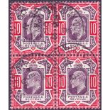 GREAT BRITAIN STAMPS : EDVII 1906 10d Slate Purple and Carmine (chalky),