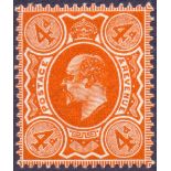 GREAT BRITAIN STAMPS : EDVII 1911 4d perf 15x14 Very Deep Orange,