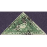 STAMPS : CAPE OF GOOD HOPE 1863 1/- Bright Emerald Green,