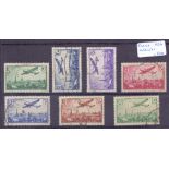 FRANCE STAMPS : 1936 fine used airmails to 3f 50 SG 534-40 Cat £500