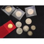 COINS : Various coins and commemorative Crowns,