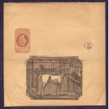 STAMPS : GREAT BRITAIN POSTAL HISTORY : Queen Victoria 1/2d Postal Stationery wrapper with