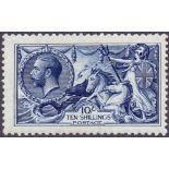 GREAT BRITAIN STAMPS : GV 1913 10/- Indigo Blue, superb unmounted mint example,