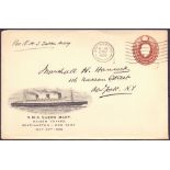 POSTAL HISTORY COVERS: 1936 Queen Mary Maiden Voyage illustrated cover dated 27th May 1936,