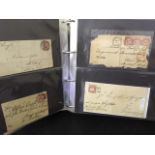 POSTAL HISTORY : GERMANY, collection in cover album of pre 1900 covers, postal stationery etc.