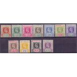 SEYCHELLES STAMPS : 1903 EDVII mounted mint set to eleven, wmk Crown CA, SG 46-56.