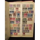 STAMPS : Stockbook with Belgium mint & used sets & singles, GB from QV to QEII,