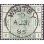 GREAT BRITAIN STAMPS : 1883 6d Dull Green , good colour,