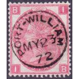 GREAT BRITAIN STAMPS : 1867 3d Rose plate 7,