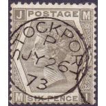 GREAT BRITAIN STAMPS : 1873 6d Grey,