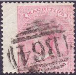 SEYCHELLES STAMPS : 1863 4d Mauritus Rose with inverted watermark,