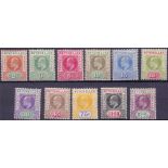 SEYCHELLES STAMPS : 1906 EDVII mounted mint set of eleven, SG 60-70.