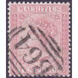 SEYCHELLES STAMPS : 1863 Mauritus 10d Maroon,