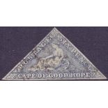 STAMPS : CAPE OF GOOD HOPE 6d Slate Violet on blued paper,