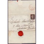 GREAT BRITAIN POSTAL HISTORY : 1840 wrapper from Aberystwith to London,