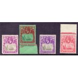ST HELENA STAMPS : 1922 mounted mint 1/2d to 8d (extra 1d) (9) including Cleft Rock on 1d,